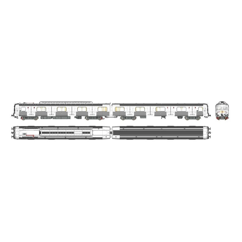 Mistral 28-01-G009 Autorail Z 5100 + voiture pilote ZRx 15100 - 1985, SNCF, Patin latéral, digital sonore Mistral Train Models M Mistral 28-01-G009 Autorail Z 5100 + voiture pilote ZRx 15100 - 1985, SNCF, Patin latéral, digital sonore Mistral Train Models M