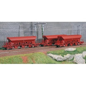 Ree modeles WB806 Set de 3 wagons trémie à Ballast F70 Uas, SNCF, INFRA V, ep. VI Ree Modeles WB-806 - 1