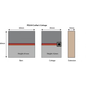 Metcalfe PO259 Maquette, Petite maison en pierre Crofter's Cottage