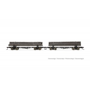 Rivarossi HR6629 Set de 2 wagons porte grumes, Coos Bay Lumber Co, No. 166 et 168, chargé bois Rivarossi HR6629 - 5