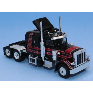 Brekina 85713 Camion Tracteur Peterbilt 359, noir / rouge foncé Sai Sai_85713 - 1