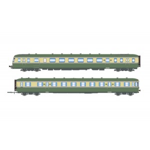 Jouef HJ2418S Autorail diesel RGP 2 X 2717 + remorque XR 7710, SNCF, vert/beige logo d'origine, digital sonore Jouef HJ2418S - 5