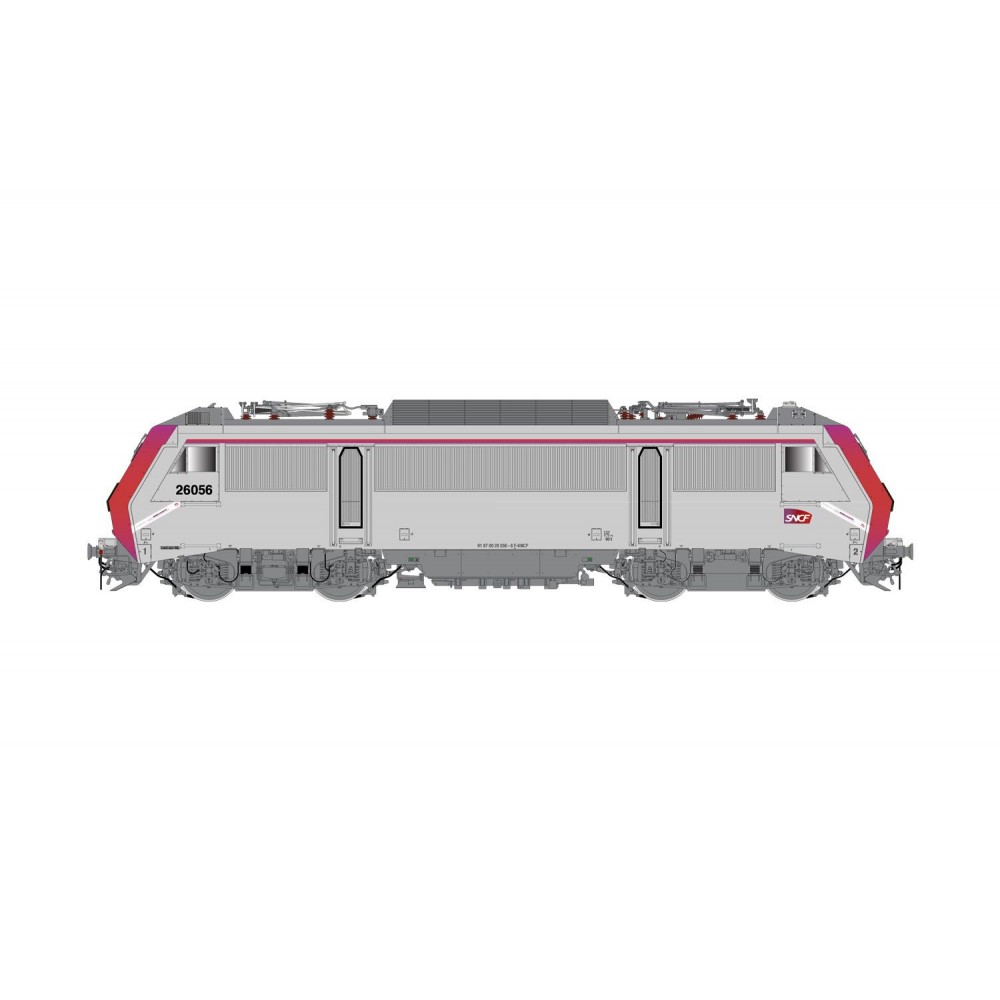 Jouef HJ2444S Locomotive électrique BB 26056, SNCF, livrée grise/rouge, Technicentre Industriel Oullins, digitale sonore Jouef H