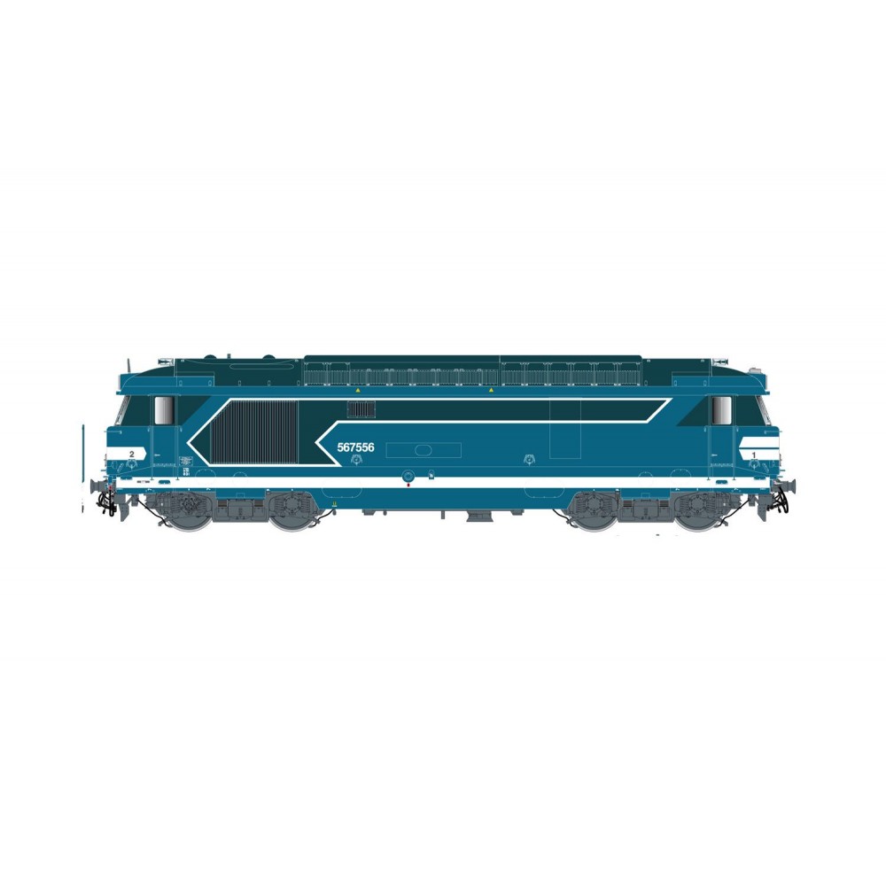 Jouef HJ2446S Locomotive diesel BB 567556, SNCF, livrée bleue, logo casquette, digitale sonore Jouef HJ2446S - 1