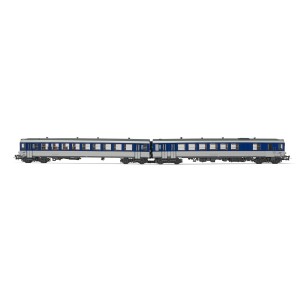 Jouef HJ2615 Autorail EAD XBD 4717 + remorque XRABx 8714, SNCF, livrée argent/bleue, logo Casquette Jouef HJ2615 - 5