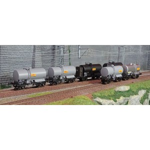 Ree modeles WB722 Set de 6 wagons citernes OCEM 29 COLLECTION, SNCF, SHELL Ree Modeles WB-722 - 1