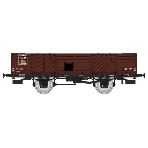 Ree Modeles WB809 Wagon Tombereau PLM, 4 portes, bois brun unifié 530 Ree Modeles WB-809 - 3