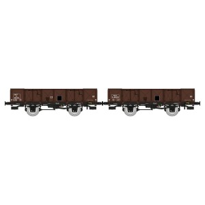 Ree Modeles WB822 Set de 2 wagons Tombereau ex-PLM, SNCF, 4 portes, tôlés brun wagon 540 Ree Modeles WB-822 - 3