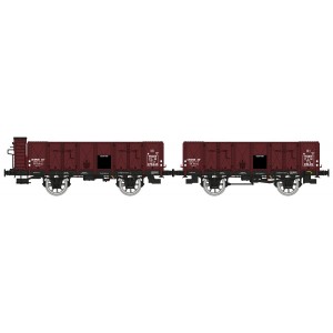 Ree Modeles WB827 Set de 2 wagons Tombereau OCEM 19, brun, tôlés, PLM Ree Modeles WB-827 - 4