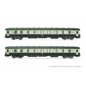 Jouef HJ4181 Set de 2 voitures voyageurs DEV AO, 2éme classe U59 B9 (ex A9), SNCF, verte/grise, logo encadré Jouef HJ4181 - 5