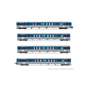 Jouef HJ4185 Set de 4 voitures voyageurs RIO 77, "Stelyrail bleu", SNCF Jouef HJ4185 - 7