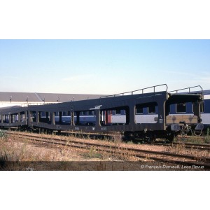 Jouef HJ4188 Wagon porte-auto DD DEV 66, livré vert avec logo casquette blanc, SNCF Jouef HJ4188 - 4