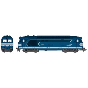 Ree Modeles MB152.S Locomotive diesel BB 67382, Livrée Bleue moderne, logo casquette, SNCF, dépôt Tours, digital sonore, fumée R