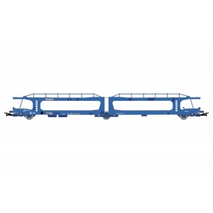 Jouef HJ6267 Wagon porte-autos articulé 3 essieux Laeks, BRAMBLES, livré bleue Jouef HJ6267 - 3