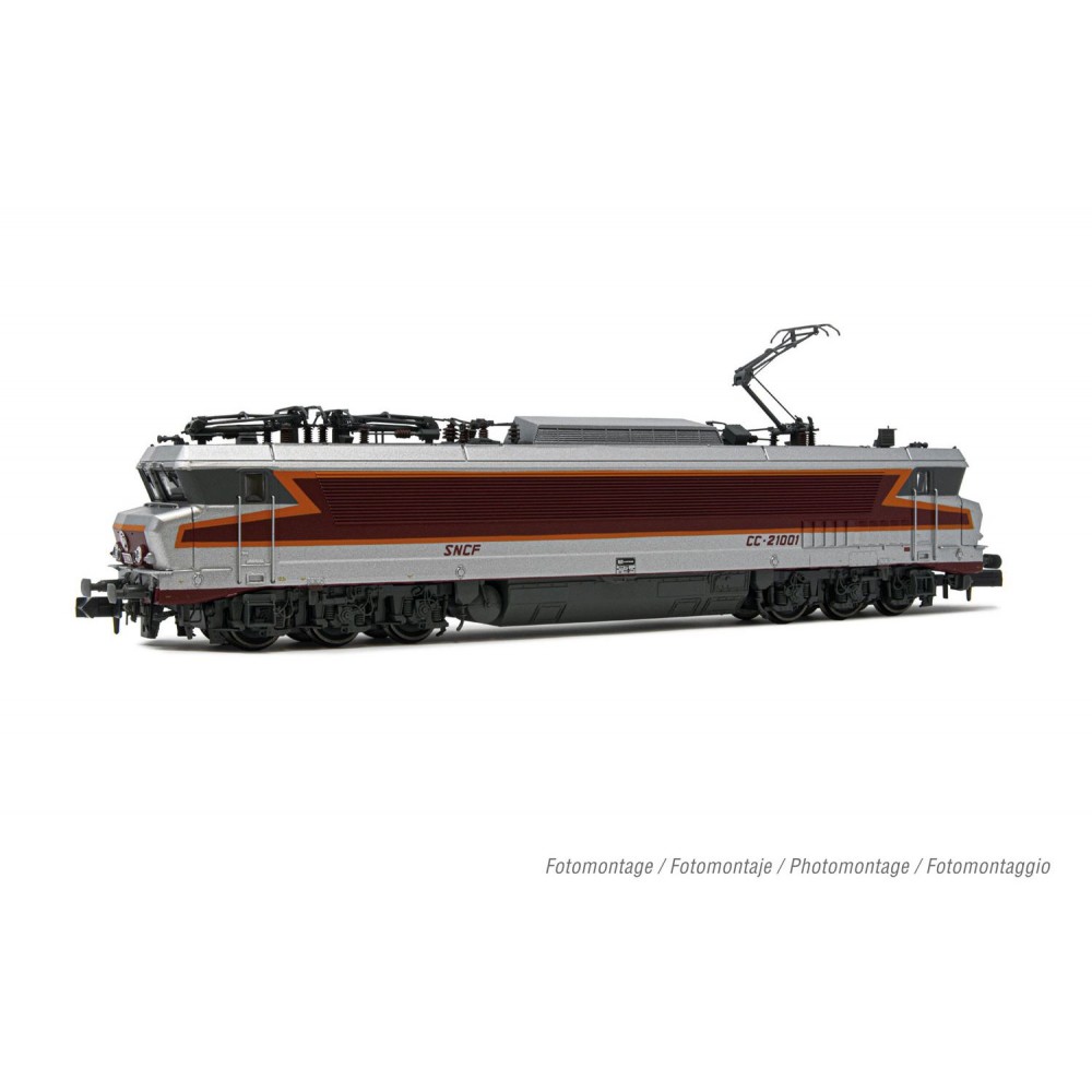 Arnold HN2586 Locomotive électrique CC 21004, SNCF, livrée Béton, logo nouille, échelle N Arnold HN2586 - 1