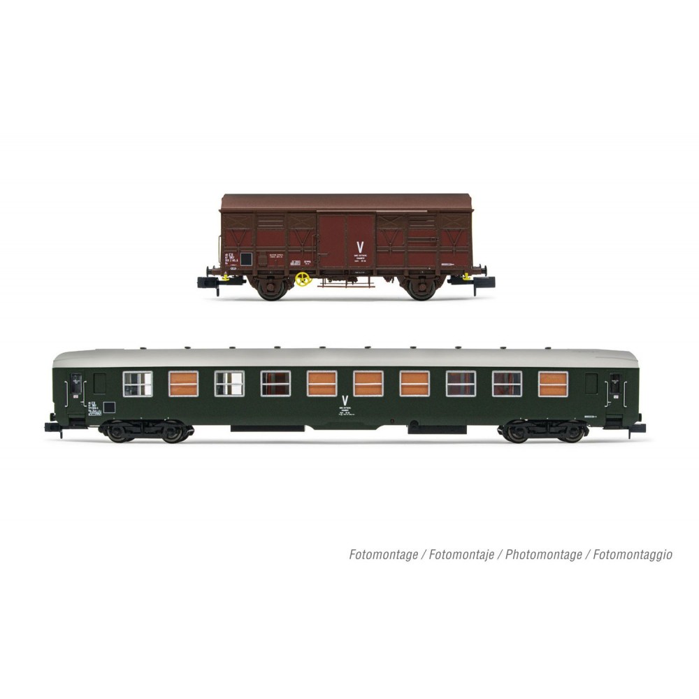 Arnold HN4446 Set de unités, train de maintenance, voiture ex B10 et wagon G4, SNCF, échelle N Arnold HN4446 - 1