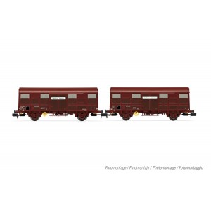 Arnold HN6572 Set de 2 wagons couverts à essieux type G4 Permaplex, livrée marron, SNCF, Aquitaine Express, échelle N Arnold HN6