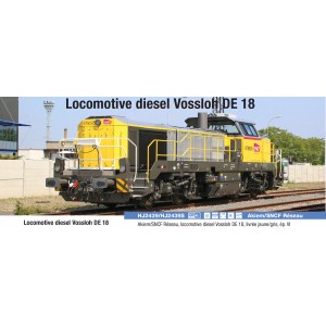 Jouef HJ2439S Locomotive diesel Vossloh DE 18 BB 79000, SNCF réseau, Akiem, livrée jaune/gris, digitale sonore Jouef HJ2439S - 1