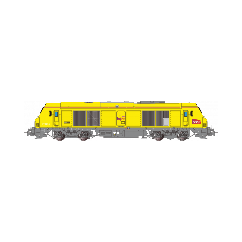 Os.Kar OS7505 Locomotive diesel BB 675092, SNCF, Infra, toit jaune Os.Kar International Os.Kar_OS7505 - 1