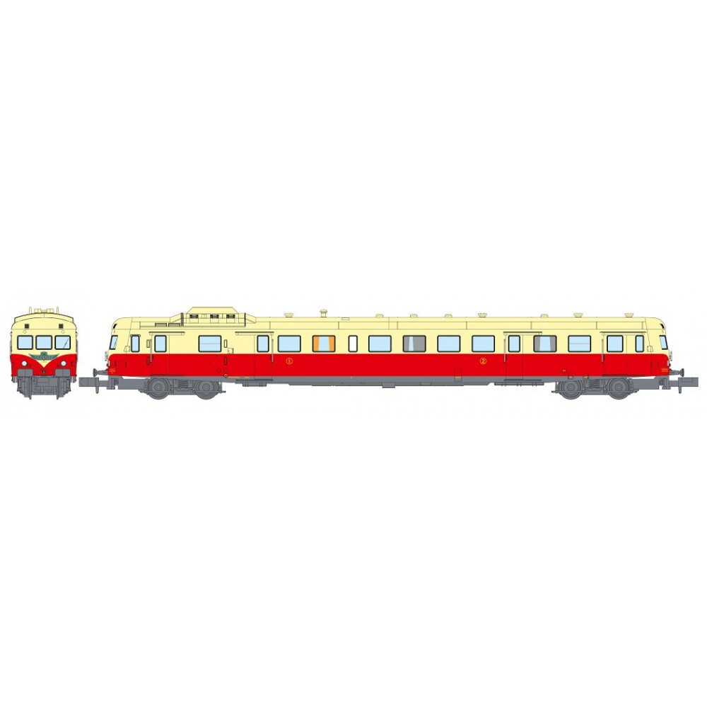 REE Modeles NW246 Autorail X-2806, toit crème, Le Cévenol, dépôt Marseille, N- 1/160 Ree Modeles NW-246 - 1