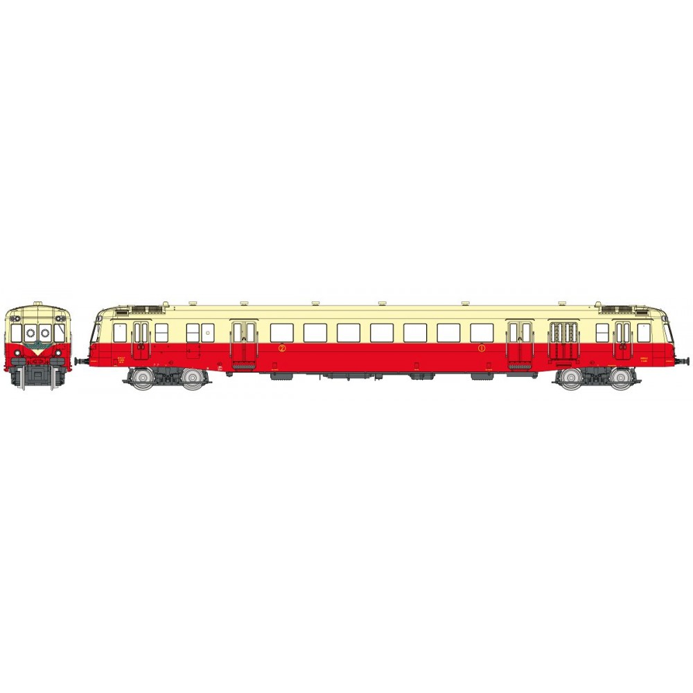REE Modeles NW252S Autorail X-2450, toit crème, Le Cévenol, dépôt Marseille, digitale sonore, N- 1/160 Ree Modeles NW-252.S - 1