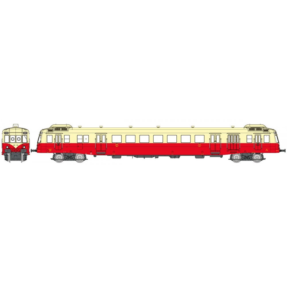 REE Modeles NW253 Autorail X-2434, toit crème, dépôt Caen Ree Modeles NW-253 - 1