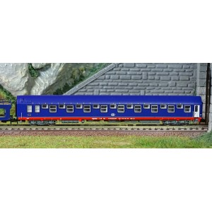 Arnold HN4406 Set de 3 éléments,1 voiture-lit T2, 1 fourgon portes-auto DD DEV bleu, 1 voiture Bc I6 bleu/rouge, SNCB, échelle N