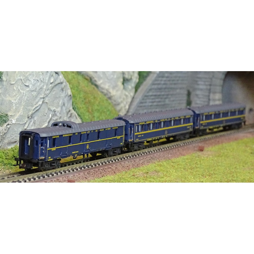 Arnold HN4401 Set de 3 voitures voyageurs "Train Bleu", CIWL, 1 fourgon et 2 voitures-lits, échelle N Arnold HN4401 - 1