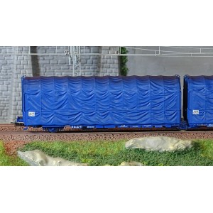 Jouef HJ6237 Wagon bâché articulé 3 essieux type Lails, livrée bleu, EVS Jouef HJ6237 - 2