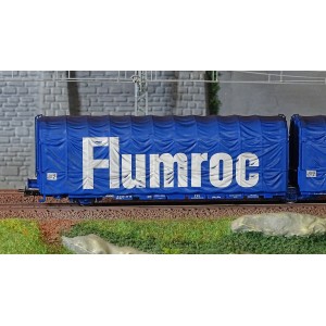 Jouef HJ6238 Wagon bâché articulé 3 essieux type Lails, livrée bleu, Flumroc Jouef HJ6238 - 2