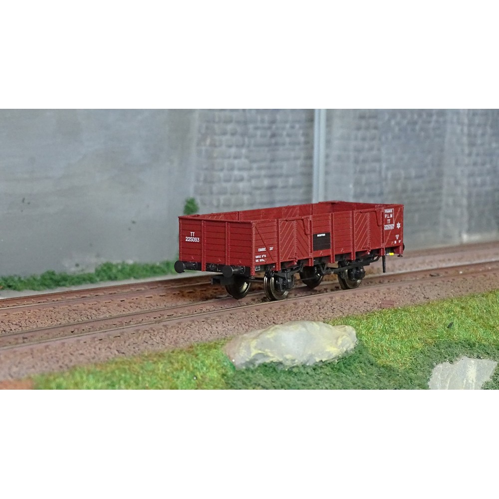 Ree Modeles WB813 Wagon Tombereau PLM, 4 portes, bois rouge sidéros Ree Modeles WB-813 - 1