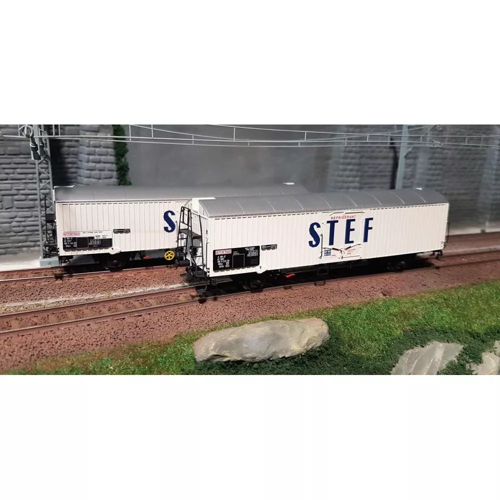 Ls Models 30228 Set de 2 wagons SNCF Frangeco lbbes blanc, STEF bleu, toit gris Ls models Lsm_30228 - 1 Ls Models 30228 Set de 2 wagons SNCF Frangeco lbbes blanc, STEF bleu, toit gris Ls models Lsm_30228 - 1