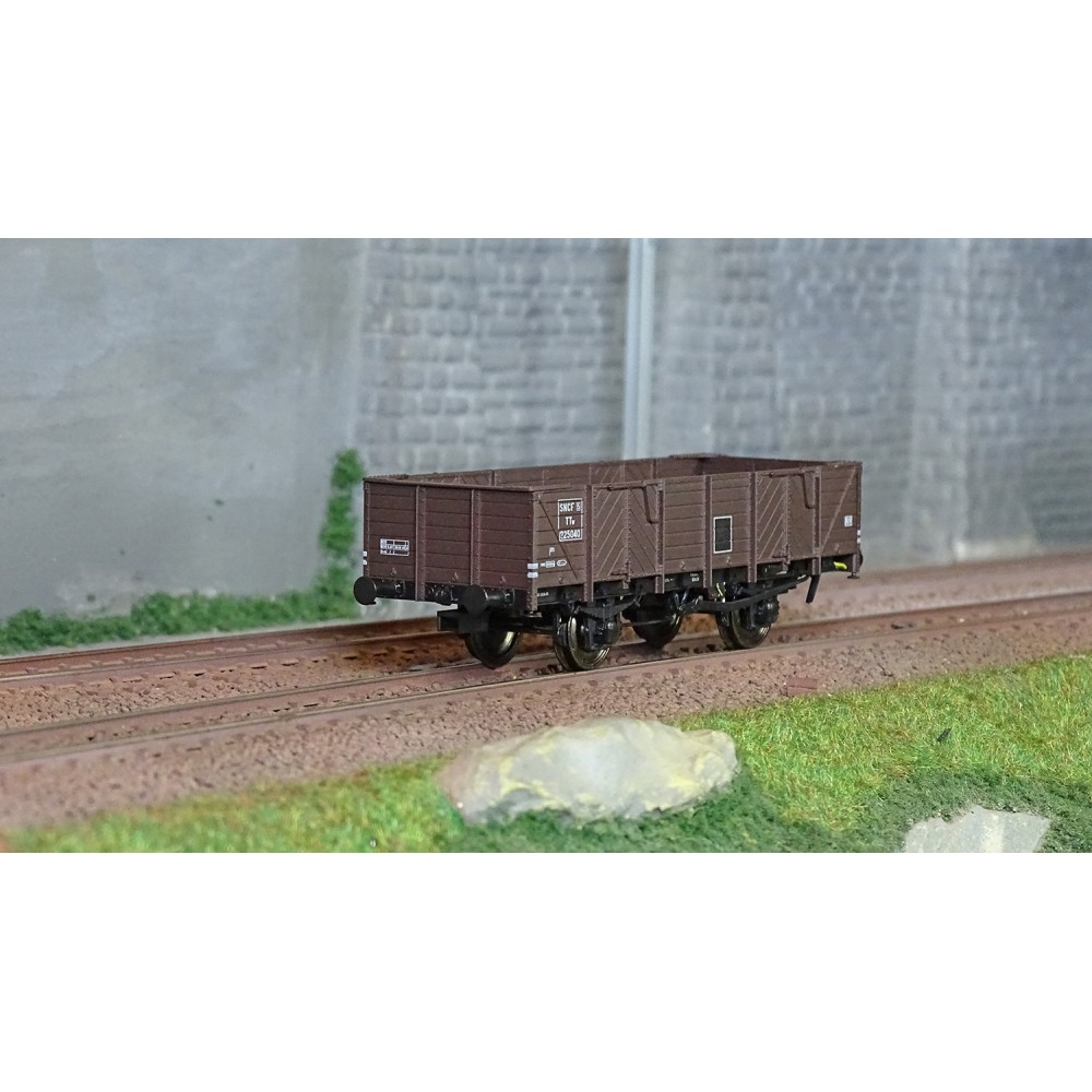 Ree Modeles WB818 Wagon Tombereau ex-PLM, SNCF, 4 portes, bois brun wagon 540 Ree Modeles WB-818 - 1