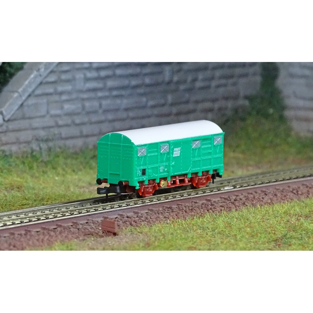 Azar W02-FR Wagon couvert G4, SNCF, Vert, FRET, échelle Z AZAR Models AZAR_W02-FR - 1