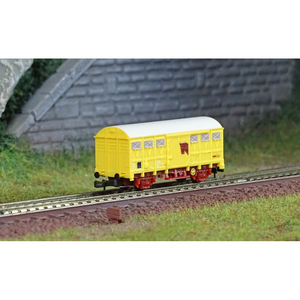 Azar W02-VA Wagon couvert G4, SNCF, Jaune, transport bovins, échelle Z AZAR Models AZAR_W02-VA - 1