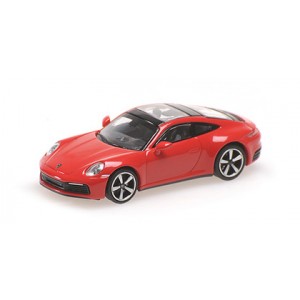 Minichamps 870068320 Porsche 911 Carrera 4S 2019, rouge Busch véhicule Busch_870068320 - 1