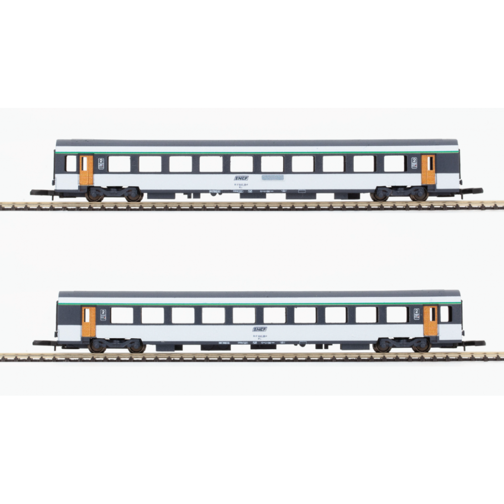 Azar V01-OR2 Set de voitures Corail VTU, 2ème classe, SNCF, échelle Z AZAR Models AZAR_V01-OR2 - 1