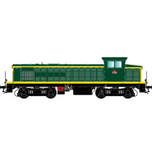 R37 HO41103DS Locomotive diesel 040 DE 608, SNCF, livrée verte et bandes jaunes, dépôt Caen, digital sonorisée Rail 37 - R37 R37