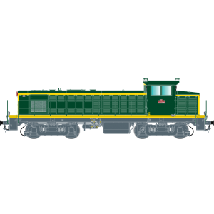 R37 HO41106DS Locomotive diesel BB 63510, SNCF, livrée verte et bandes jaunes, dépôt Rennes, digital sonorisée Rail 37 - R37 R37