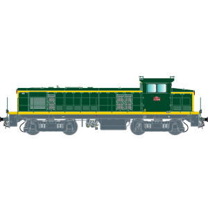 R37 HO41108 Locomotive diesel BB 63818 UM, SNCF, livrée verte et bandes jaunes, dépôt Vénissieux Rail 37 - R37 R37_HO41108 - 4
