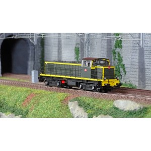 R37 HO41034DS Locomotive diesel BB 63137, SNCF, livrée verte et bandes jaunes, dépôt La Plaine, digital sonorisée Rail 37 - R37 