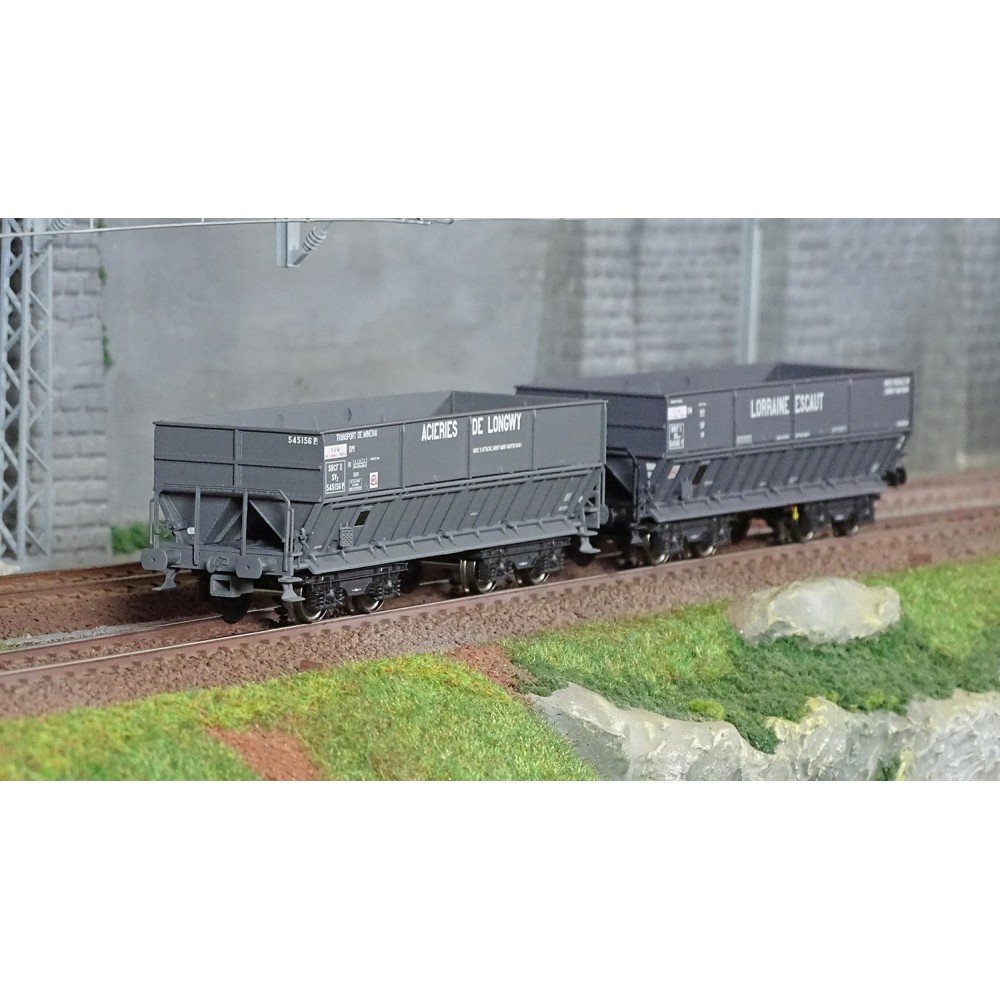 Ls Models 31103 Set de 2 wagons Trémies DM, Acieries de Longwy et Lorraine Escaut Ls models Lsm_31103 - 1