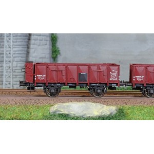 Ree Modeles WB827 Set de 2 wagons Tombereau OCEM 19, brun, tôlés, PLM Ree Modeles WB-827 - 2