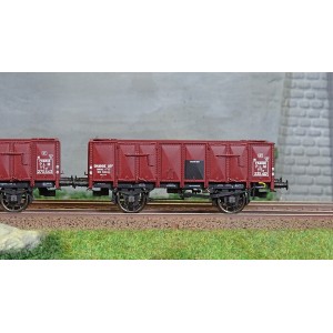 Ree Modeles WB827 Set de 2 wagons Tombereau OCEM 19, brun, tôlés, PLM Ree Modeles WB-827 - 3