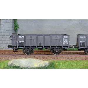 Ree Modeles WB828 Set de 2 wagons Tombereau OCEM 19, gris, tôlés, PLM Ree Modeles WB-828 - 2