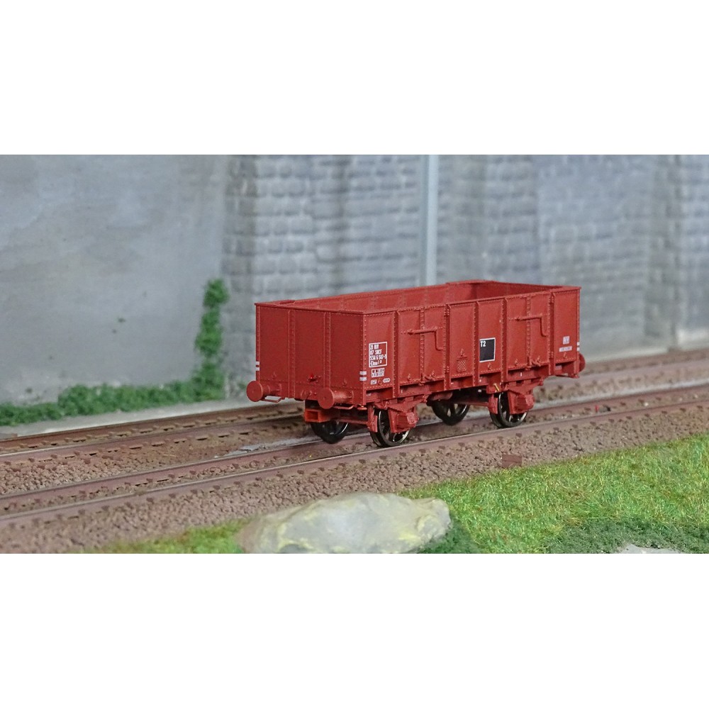 Ree Modeles WB837 Wagon Tombereau OCEM 19, rouge UIC, tôlé, SNCF Ree Modeles WB-837 - 1