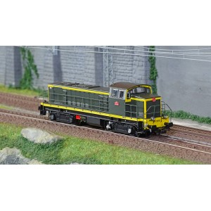 R37 HO41110 Locomotive diesel BB 63856 UM, SNCF, livrée verte et bandes jaunes, dépôt Portes Rail 37 - R37 R37_HO41110 - 3