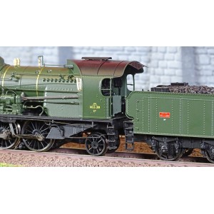 Ree Modeles MB160 Locomotive à vapeur 5-141 D 318, SNCF, Noire et verte, Badan Ree Modeles MB-160 - 4