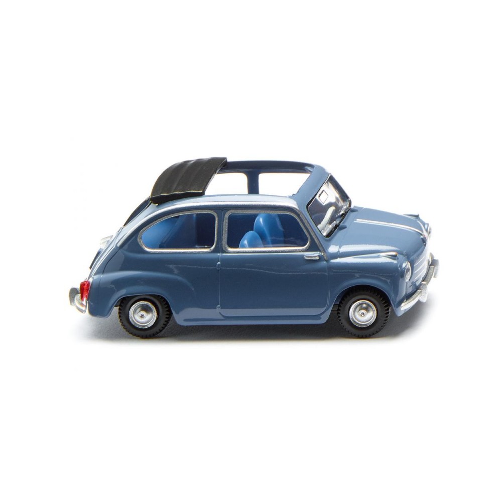 Wiking 009906 Fiat 600, bleu brillant , toit ouvert Sai Sai_009906 - 1