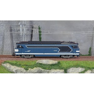 Ree Modeles MB152.S Locomotive diesel BB 67382, Livrée Bleue moderne, logo casquette, SNCF, dépôt Tours, digital sonore, fumée R